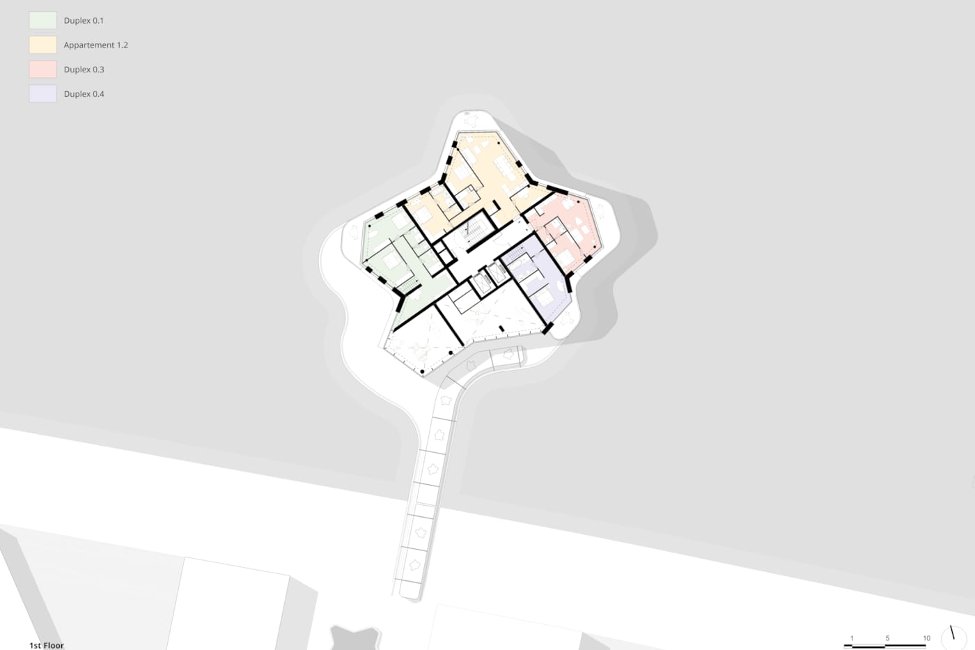 //www.kcap.eu/media/uploads/21031_Wohnturm Elbbrucken_KCAP with KH_(c)KCAP with KH_Wasserhäuser Plans with unit colors 01 1st floor.jpg